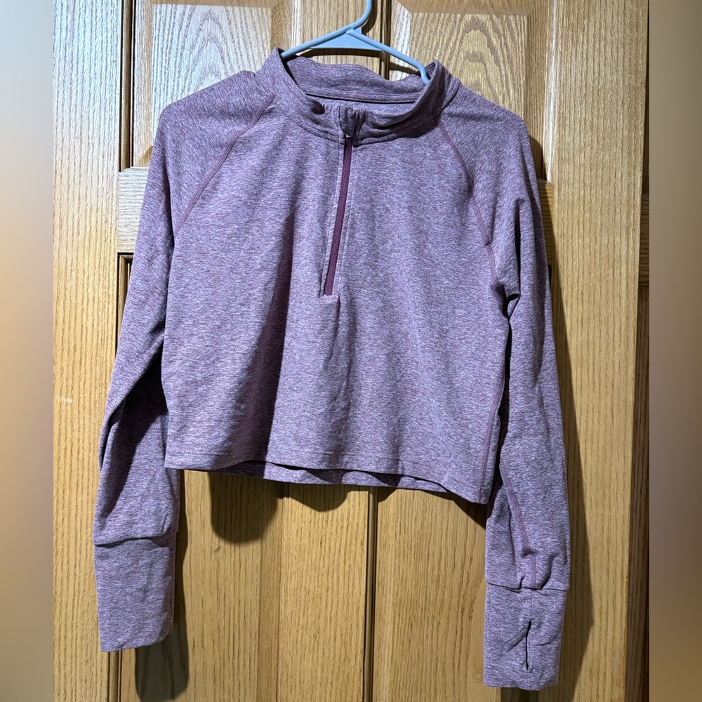 Women's Maroon Quarter-Zip Top